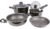 Gimex Black Line Kochtopf-Set, Aluminium, 7-teilig
