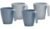 Flamefield Shades of Blue Tassen, 4er Set