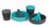 Sea to Summit DeltaLight Camp Set 2.2, 6-teilig(2 Becher, 2 Schüsseln, 2 Besteck Sets), blau/grau