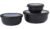 Mepal Cirqula Multischüssel-Set, rund, 3-teilig, flach, nordic black