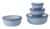 Mepal Cirqula Multischüssel-Set, flach, 4-teilig, nordic blue