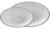 Brunner Serving plate Bellagio Servier-/Aufschnittplattenset, Stonetouch-Melamin, stapelbar, 2-teilig, weiß/grau