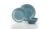 Flamefield Vintage Geschirrset, 12-teilig, blau