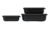 Mepal Cirqula Multischüssel-Set, rechteckig, 3-teilig, flach, nordic black