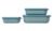 Mepal Cirqula Multischüssel-Set, rechteckig, 3-teilig, flach, nordic green