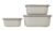 Mepal Cirqula Multischüssel-Set, rechteckig, 3-teilig, hoch, nordic white