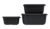 Mepal Cirqula Multischüssel-Set, rechteckig, 3-teilig, hoch, nordic black