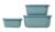 Mepal Cirqula Multischüssel-Set, rechteckig, 3-teilig, hoch, nordic green